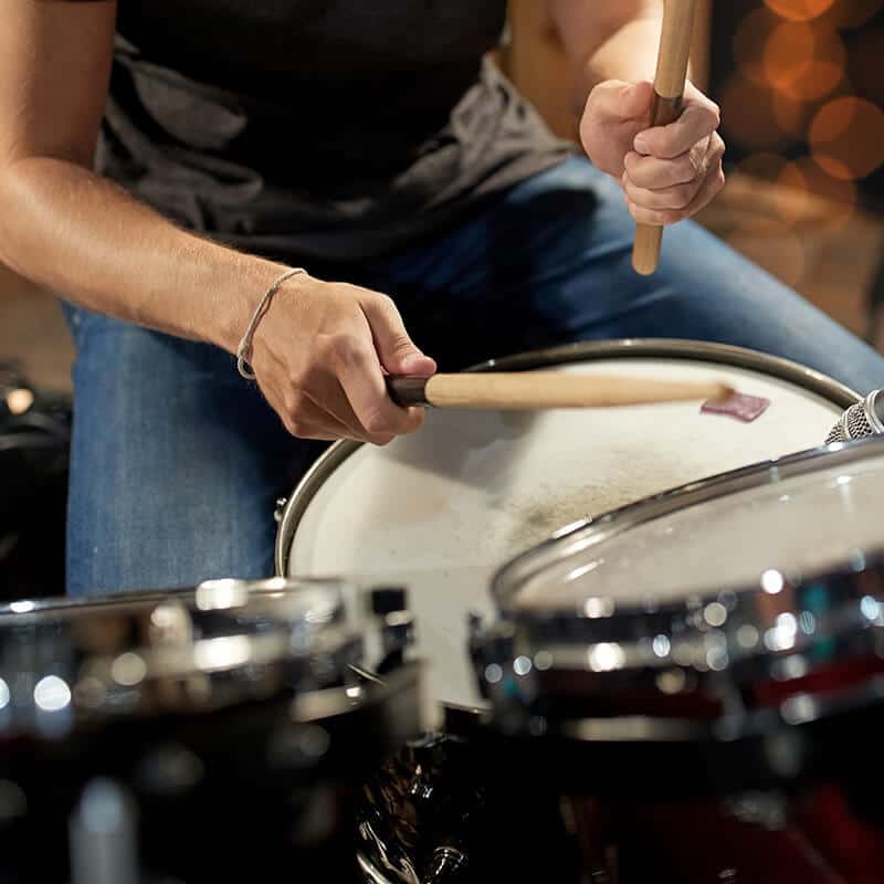 Musician Playing Drums